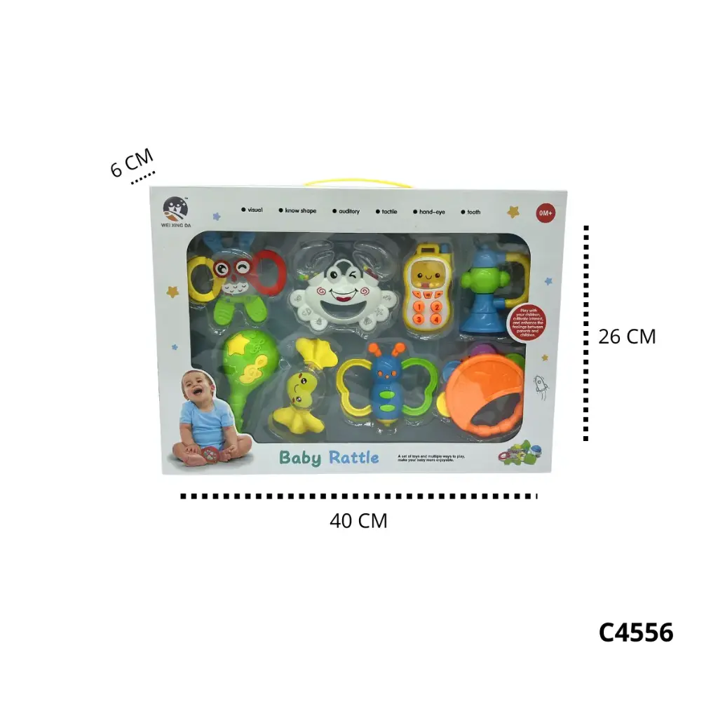 C4556 SONAJERO CARCABEL DE ESTIMULACIÓN TEMPRANA EN CAJA 8PCS 