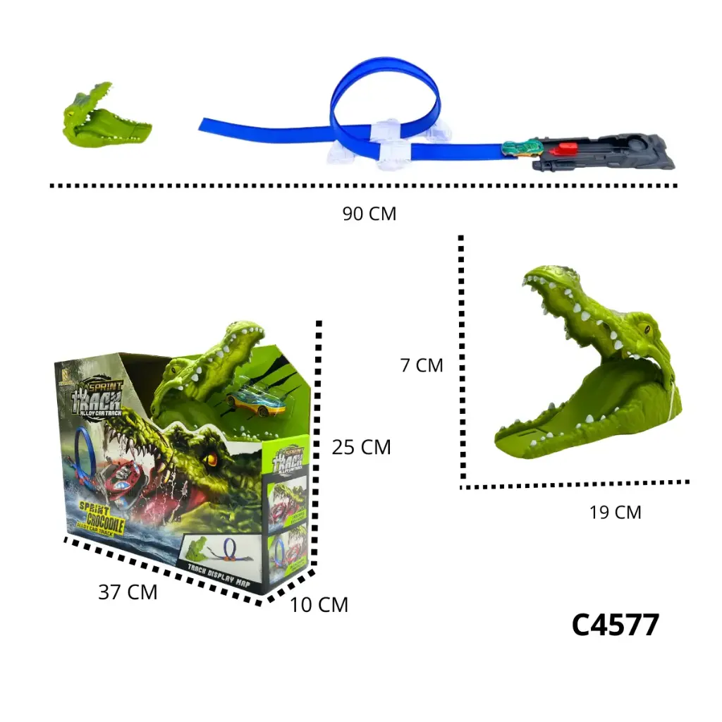  C4577 PISTA DE CARRO COCODRILO NIÑO