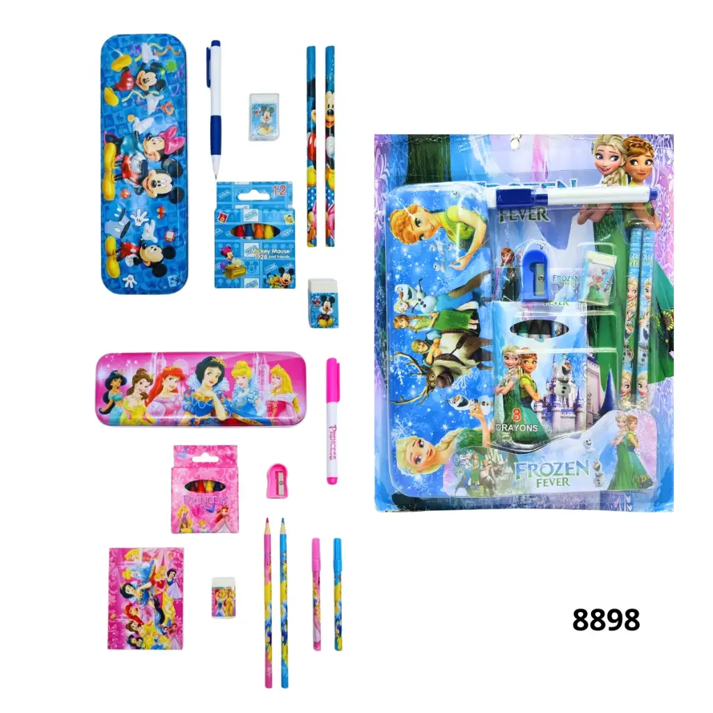 8898 SET ESCOLAR CRAYOLAS PRINCESAS