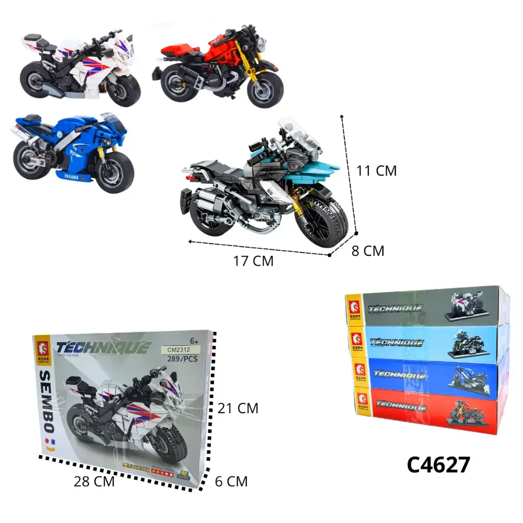 C4627 FICHAS DE ARMAR MOTOS X4 PCS