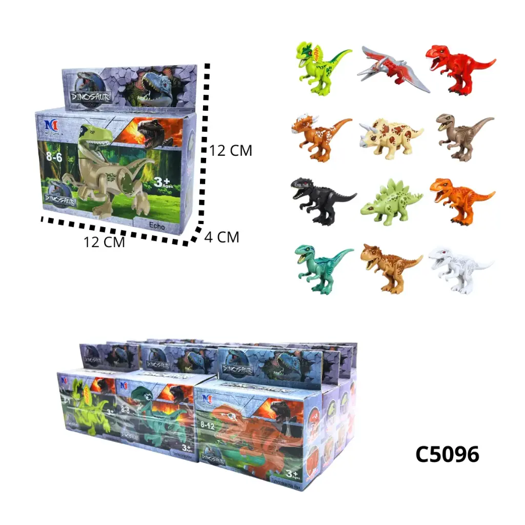 C5096 FICHAS DE ARMAR DINOSAURIO X12 PCS