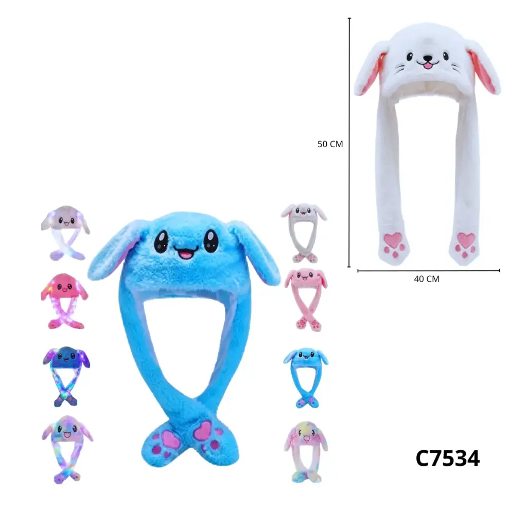 C7534-A-B-C-D-E-F GORRO PELUCHE LUZ