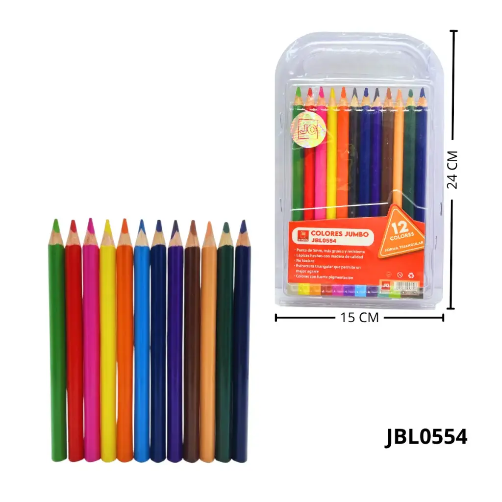 JBL0554 CAJA DE COLORES X 12 PCS