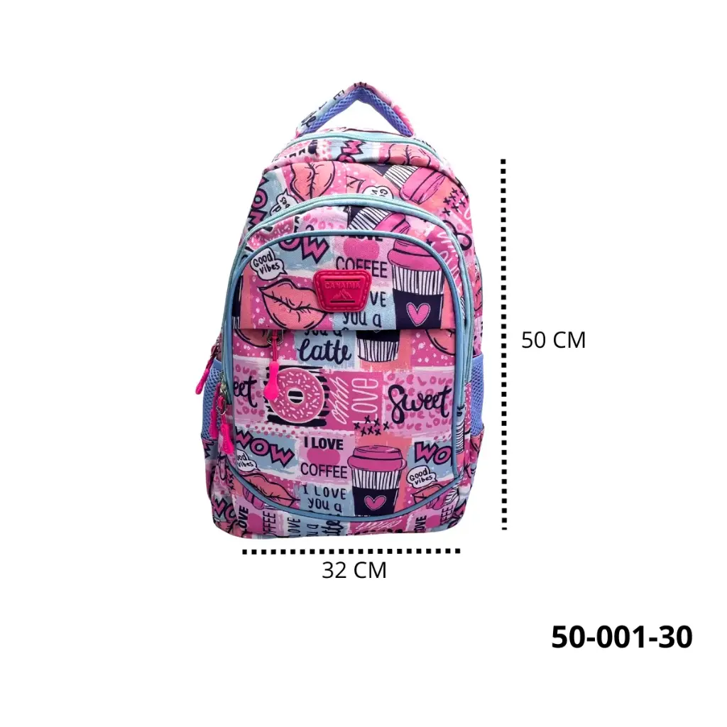 50-001-30 BOLSO ESCOLAR ESTAMPADO