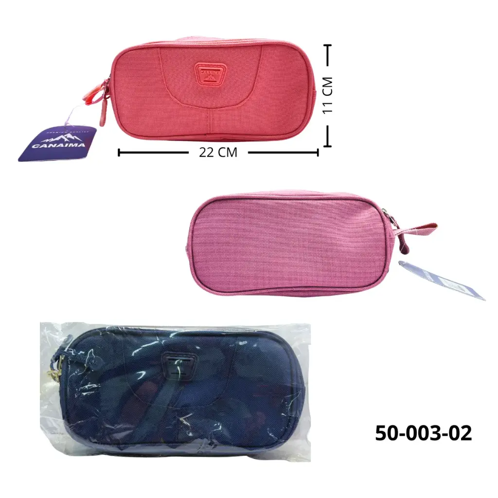 50-003-02 CARTUCHERA COLORES AZUL LILA ROSA NEGRO