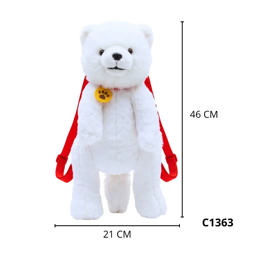 C1363 MOCHILA DE PELUCHE OSO MOVIMIENTO Y SONIDO