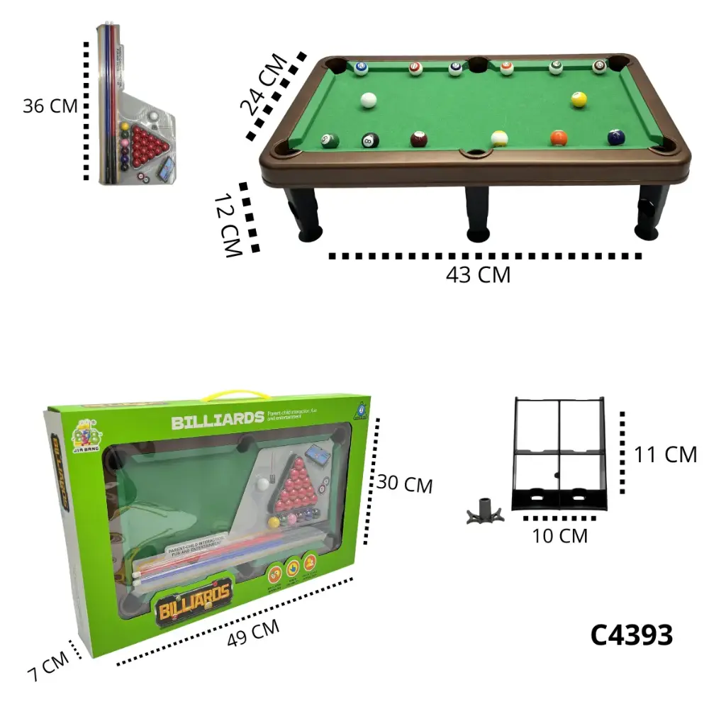 C4393 BILLAR PROFESIONAL DE JUGUETE PARA NIÑOS 