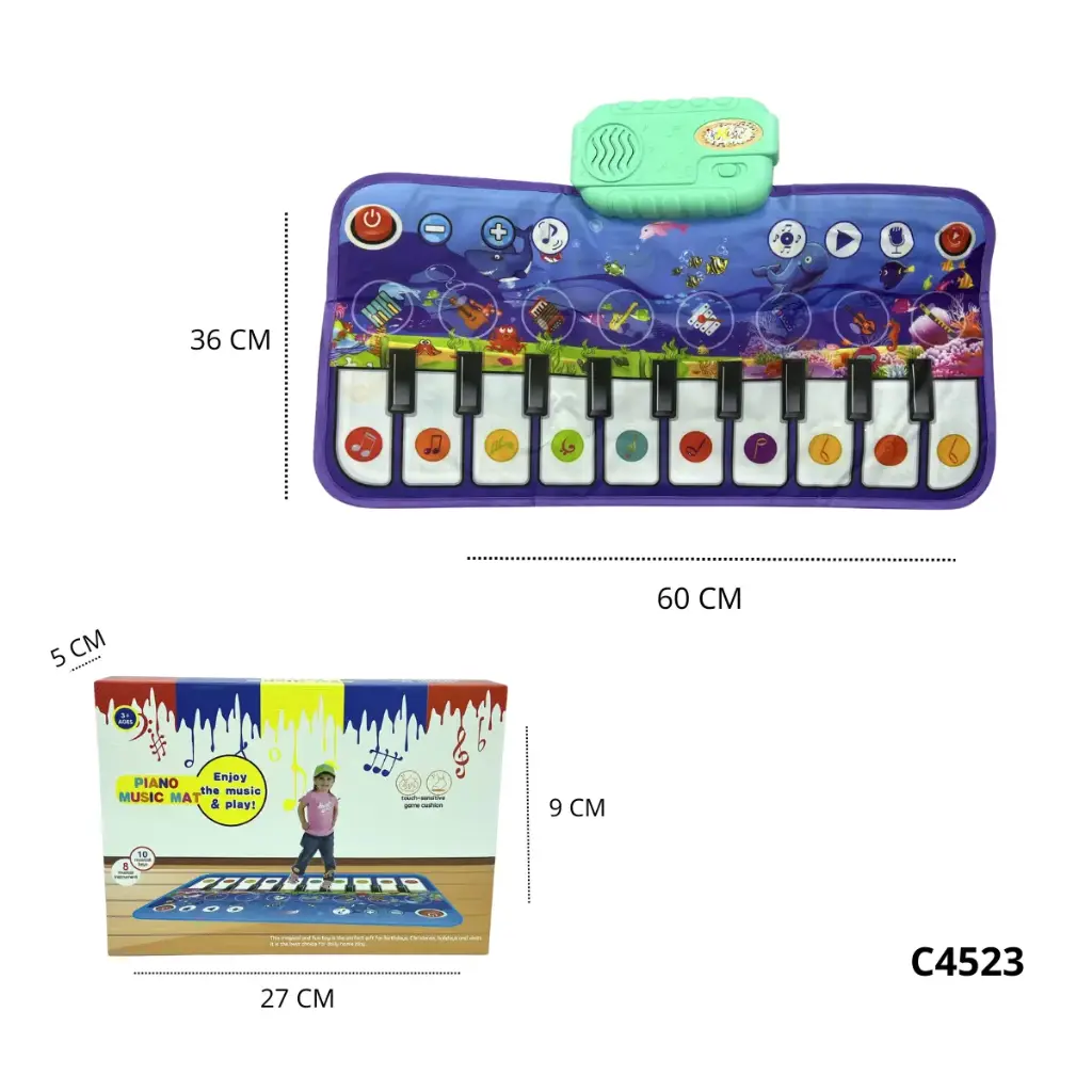 C4523 PIANO TAPETE MUSICAL MUNDO MARINO