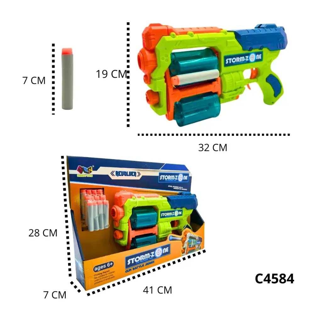 C4584 LANZADOR DE DARDOS REVOLVER DOBLE CON MUNICIÓN