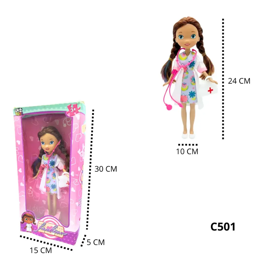 C501 MUÑECA DOCTORA Y ACCESORIOS