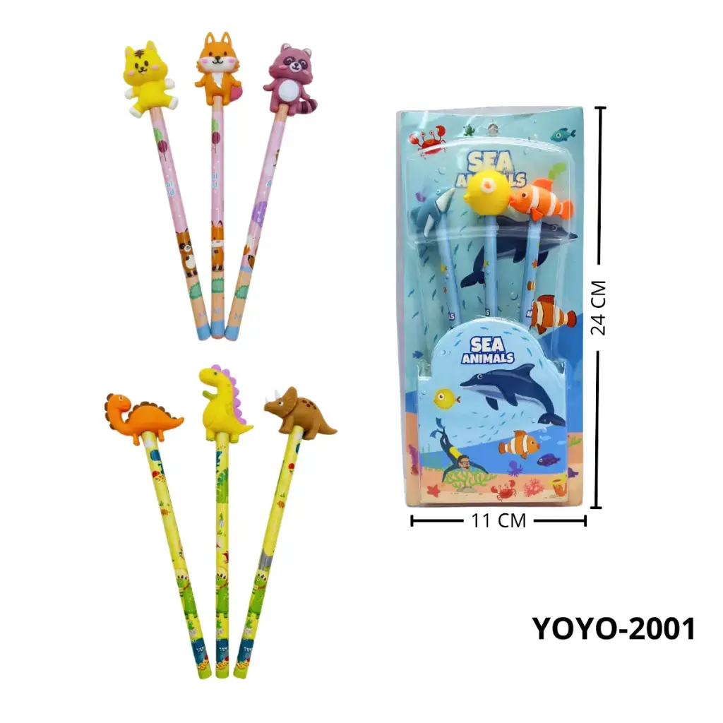 YOYO-2001 LAPICES MOTIVO ANIMALES MARINOS