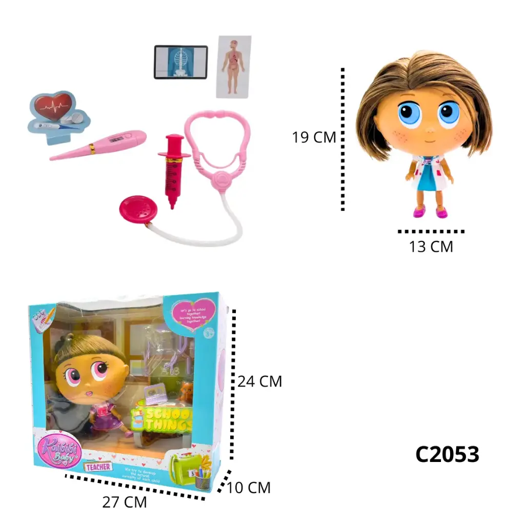 C2053 MUÑECA DOCTORA ACCESORIOS