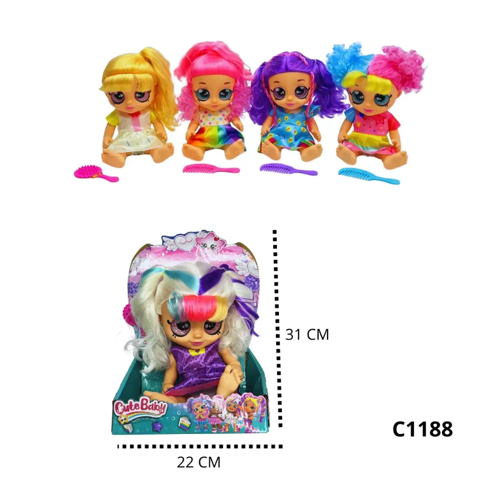 C1188 MUNECA CRY BABY OJO DE VIDRIO