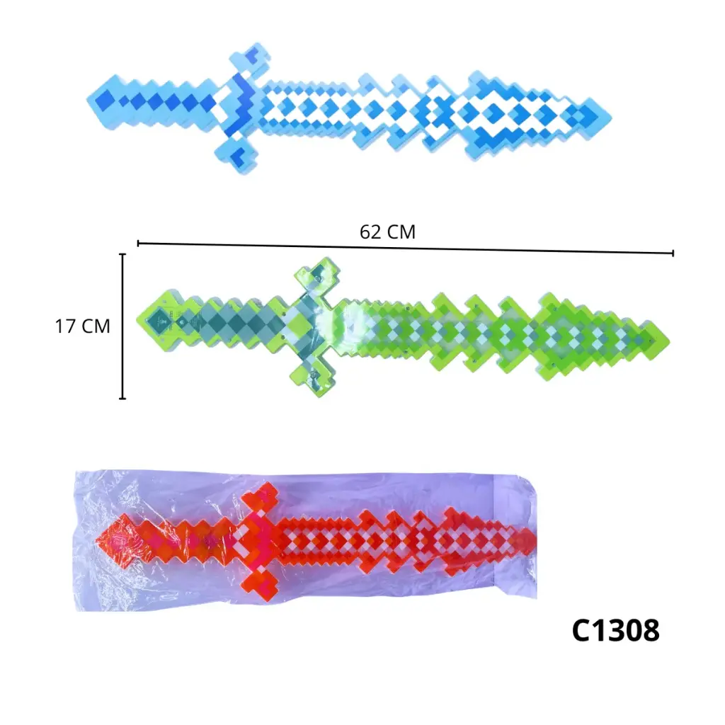 C1308 ESPADA MINECRAFT LUZ Y SONIDO