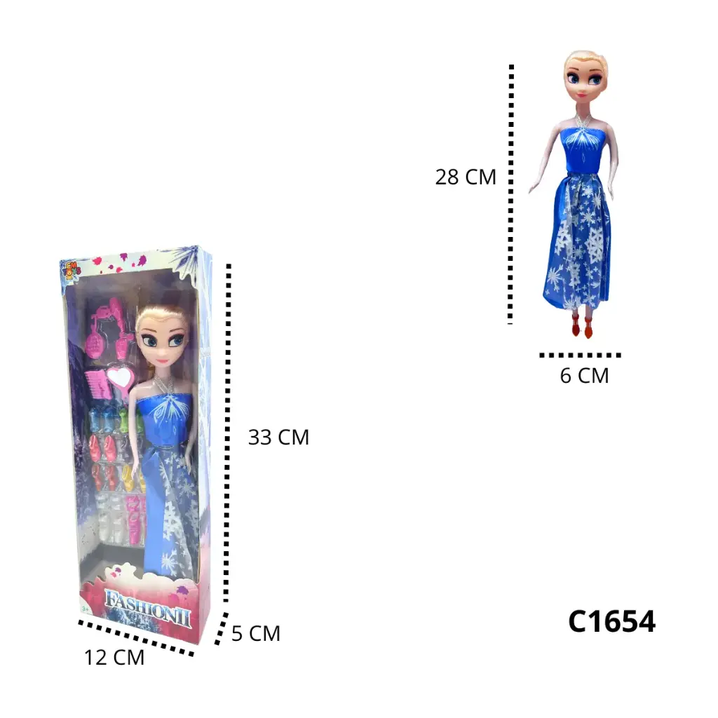 C1654 MUÑECA PRINCESA FRONZEN Y ACCESORIOS