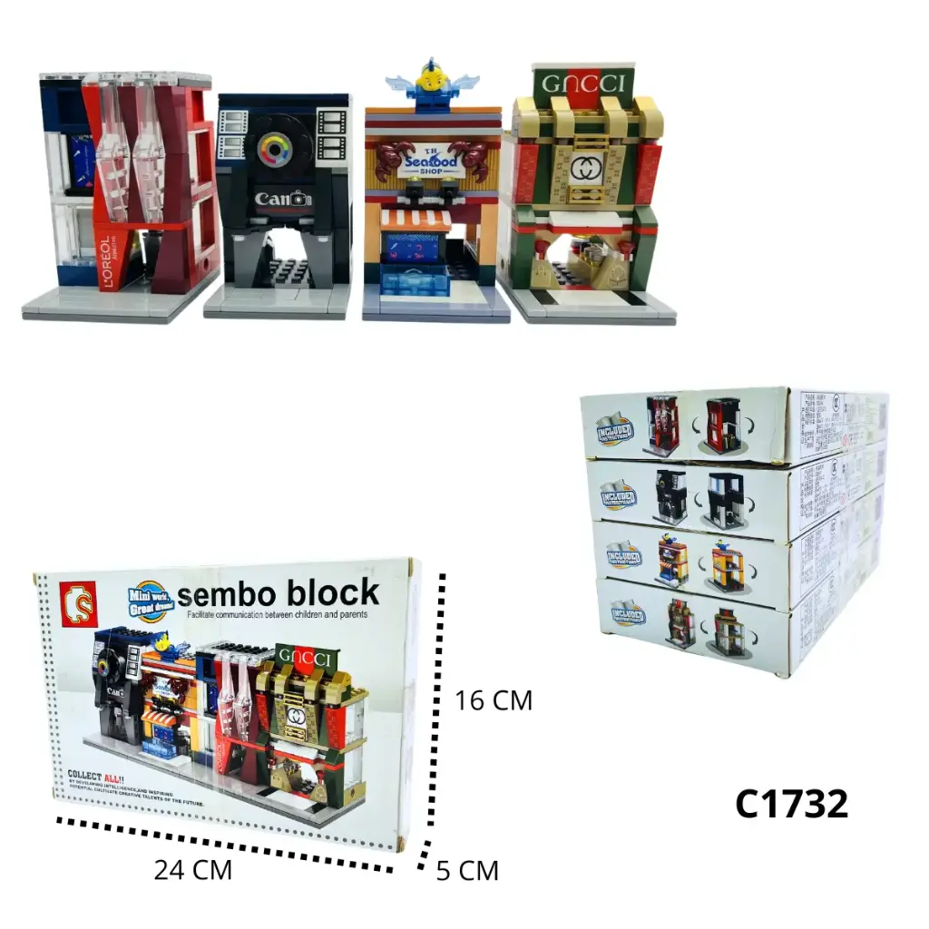 C1732 FICHAS DE ARMAR TIENDAS X4 PCS