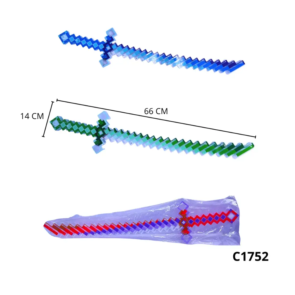 C1752 ESPADA MINECRAFT LUZ Y SONIDO