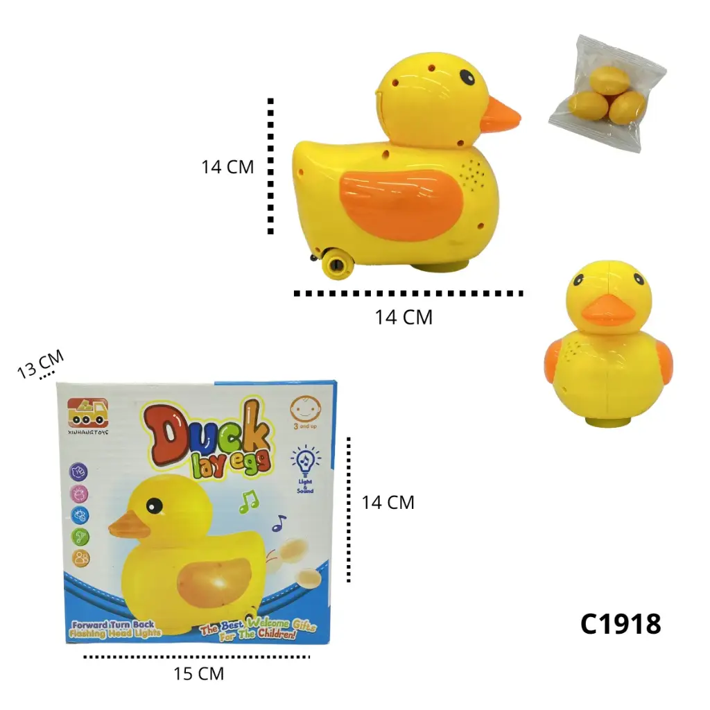 C1918 PATO PONE HUEVOS CON LUZ Y SONIDO