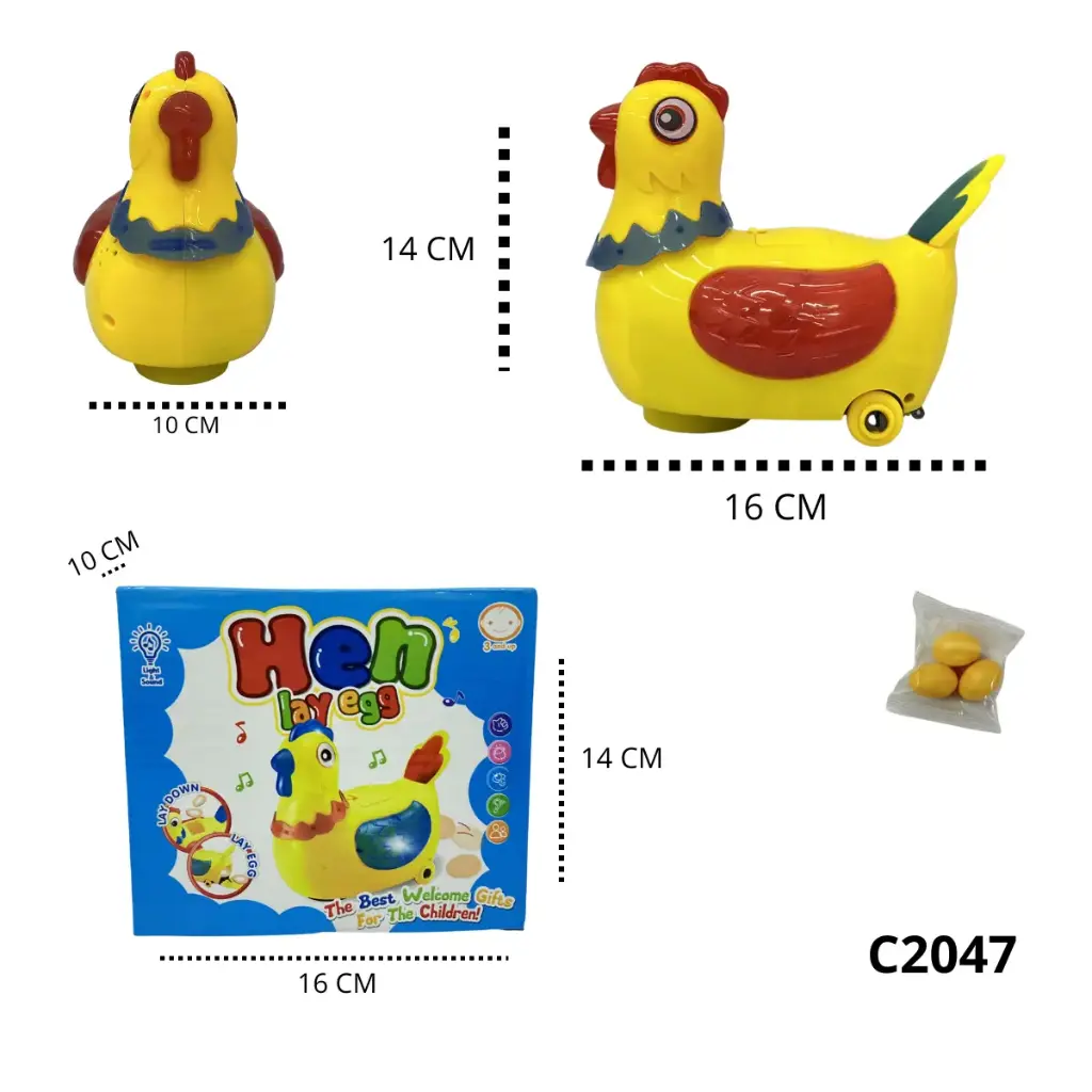 GALLINA PONE HUEVOS CON LUZ Y SONIDO