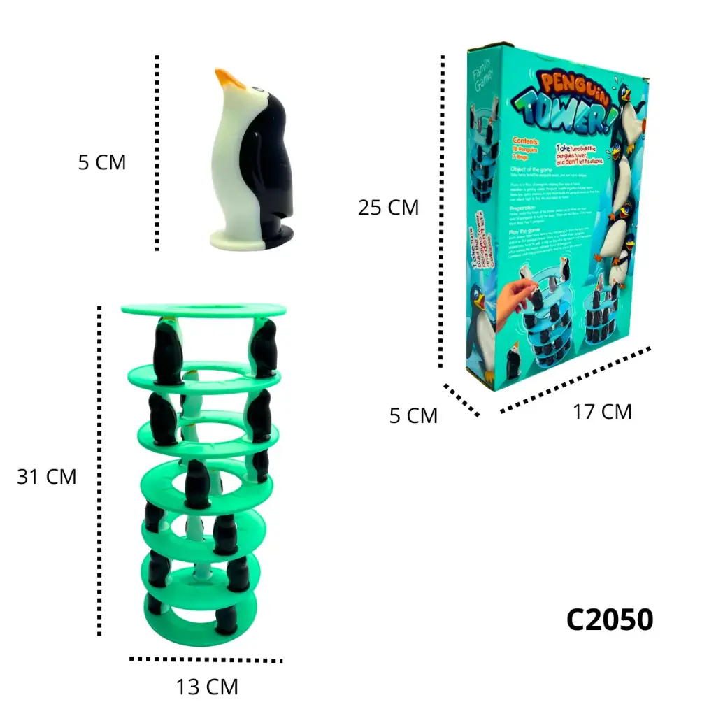 C2050 JUEGO DE MESA TORRE PINGUINO