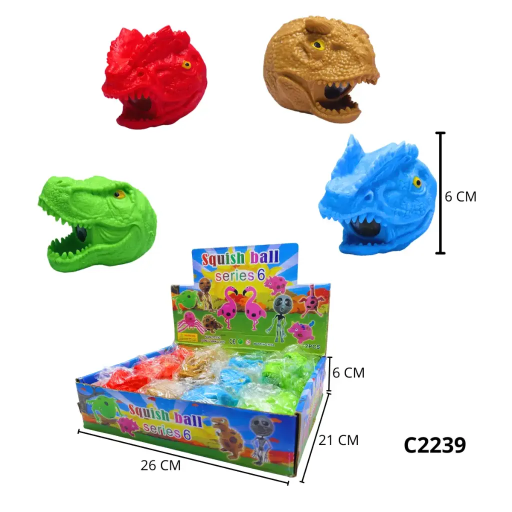 C2239 SQUISHY CABEZA DINO