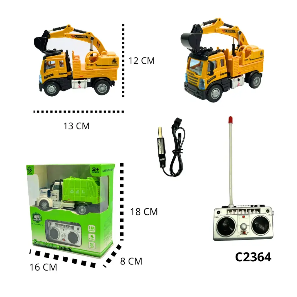 C2364 CAMIONES DE CONTROL REMOTO CINCO MODELOS