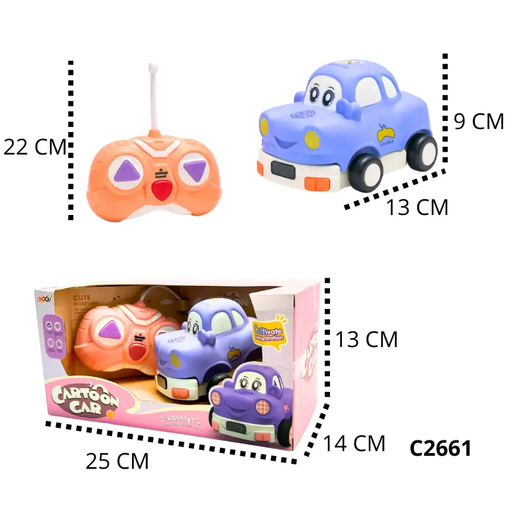 C2661 CARRO DE DIBUJOS ANIMADOS A CONTROL REMOTO