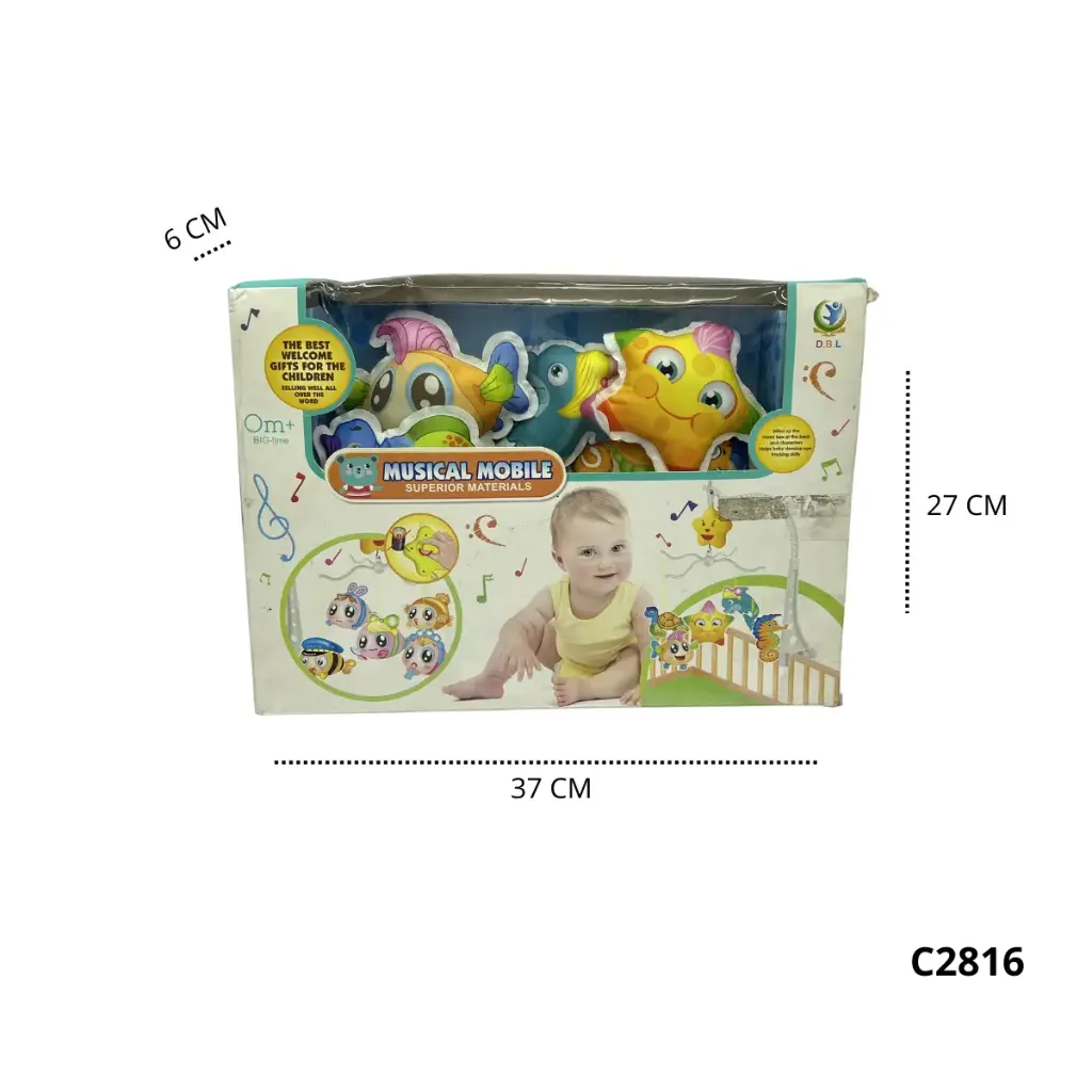 C2816 MOVIL MUSICAL DE CUERDA DESMONTABLE PARA BEBÉS  