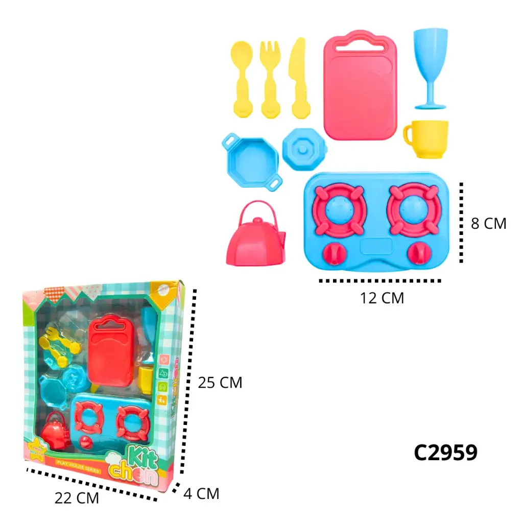 C2959 SET DE UTENSILIOS DE COCINA INTERACTIVO NIÑAS