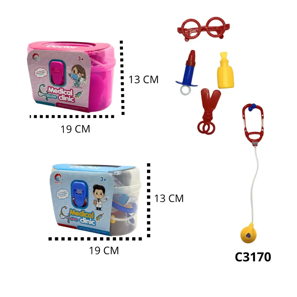 C3170 MALETIN DOCTOR AZUL Y ROSA