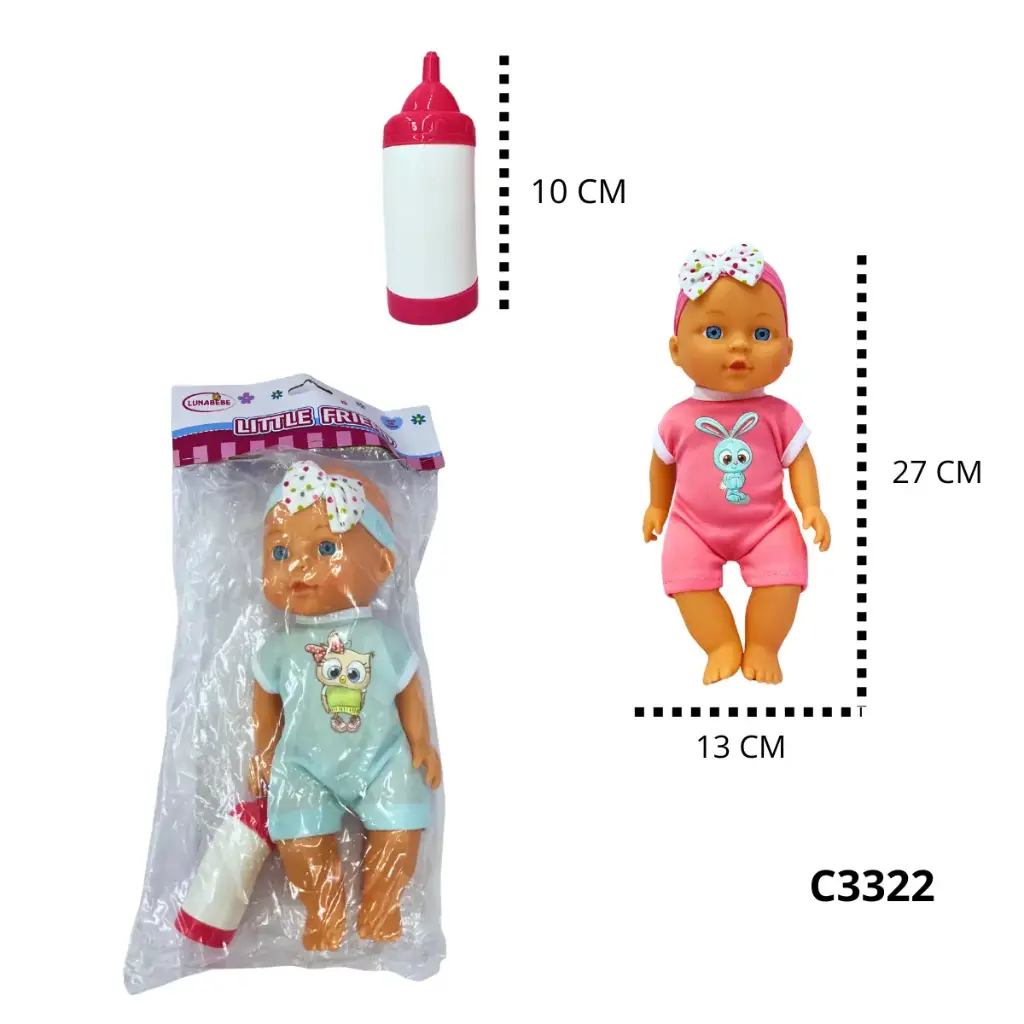 C3322 BEBÉ CON TETERO EN BOLSA P.V.C.