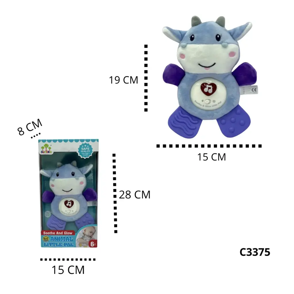 C3375 VAQUITA MORDEDOR CON LUZ Y SONIDO