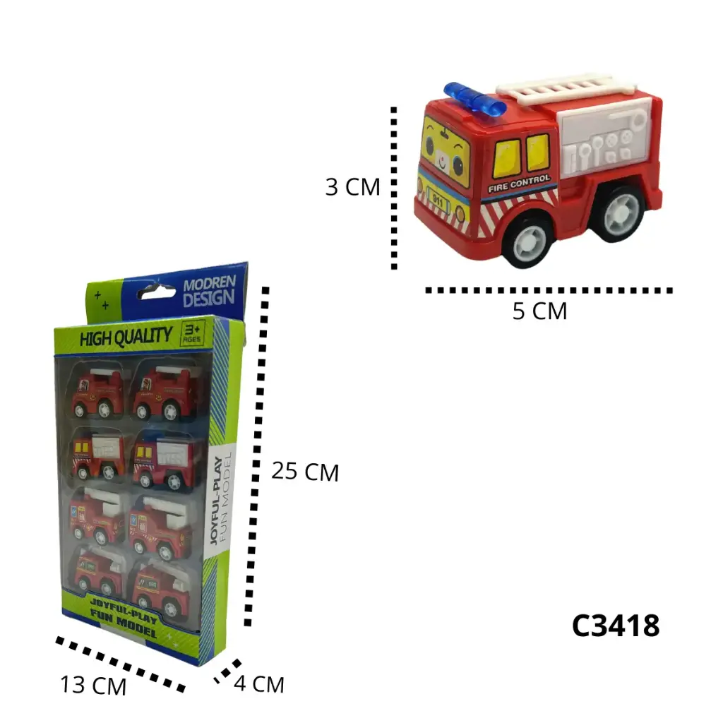 C3418 COLECCIÓN BOMBEROS EN CAJA X8