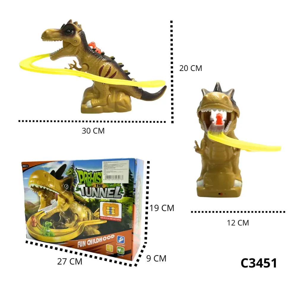  C3451 PISTA DINOSAURIO LUZ Y SONIDO 