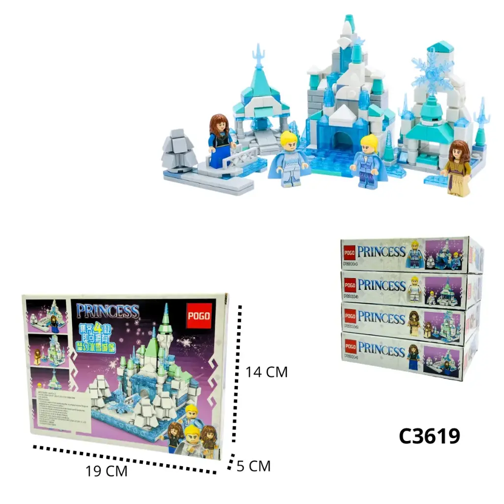 C3619 FICHAS DE ARMAR CASTILLO REY-REINA X4 PCS