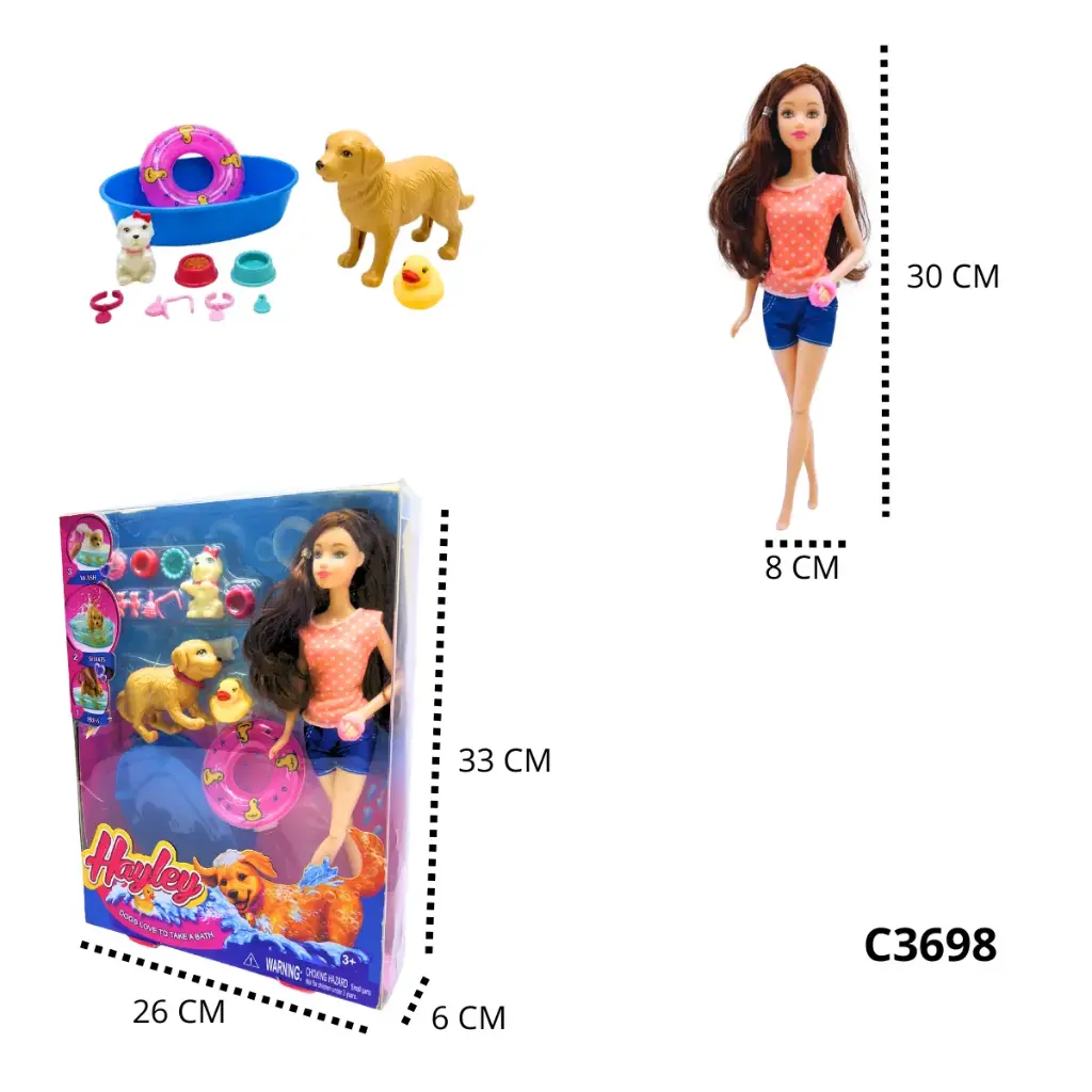 C3698 MUÑECA MASCOTAS ACCESORIOS