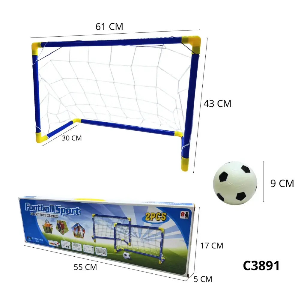 C3891 CANCHAS DE FÚTBOL POR DOS EN CAJA