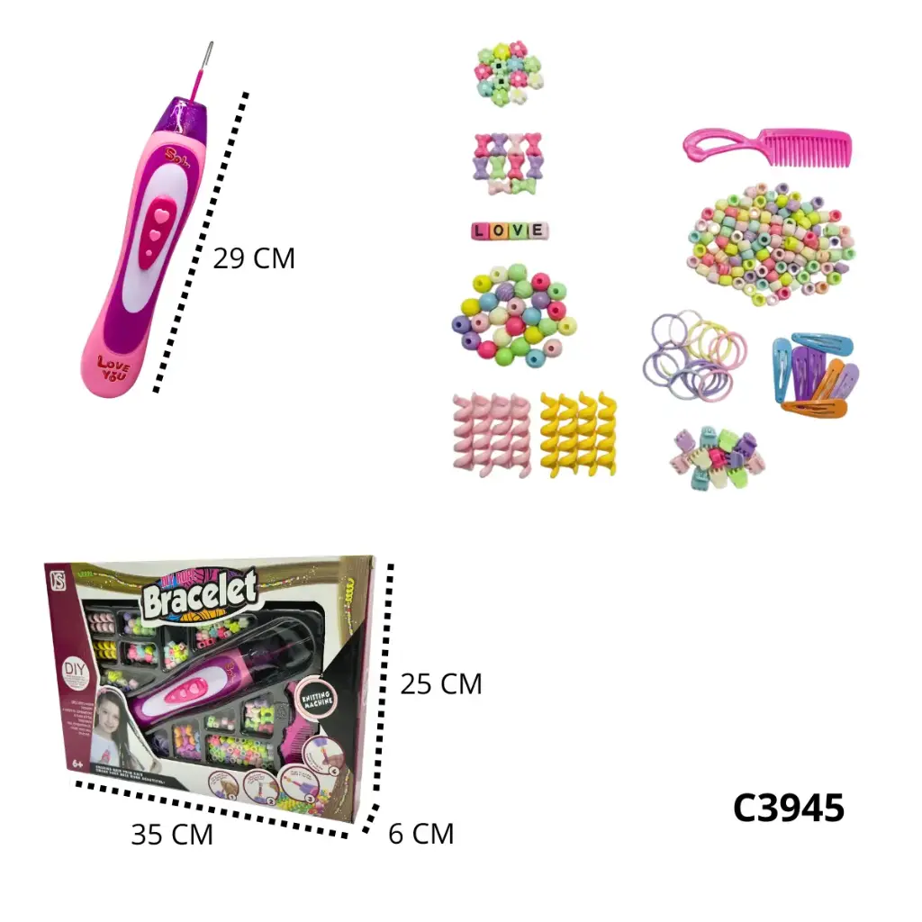 C3945 SET KIT PARA HACER PULSERAS Y PEINADOS