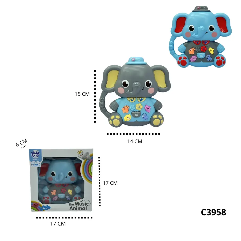 C3958 PIANO INFANTIL ELEFANTE CON SONIDOS