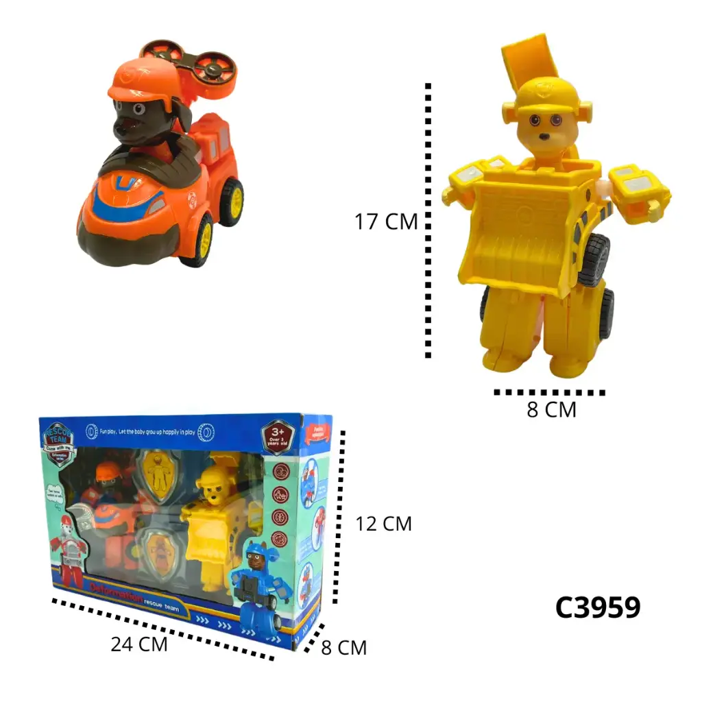 C3959 SET DE PERROS GUERREROS EN CAJA CUATRO MODELOS SURTIDOS