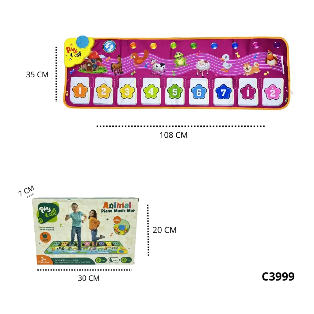 C3999 TAPETE PIANO MUSICAL CON SONIDO DE ANIMALES