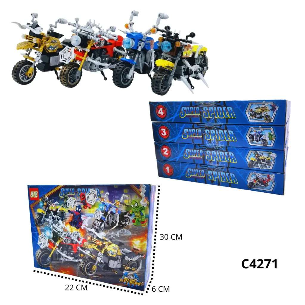 C4271 FICHAS DE ARMAR SUPER SPIDERMAN X4