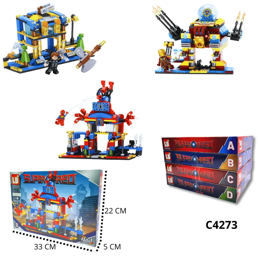 C4273 FICHAS DE ARMAR SUPER OHREO X4 PCS