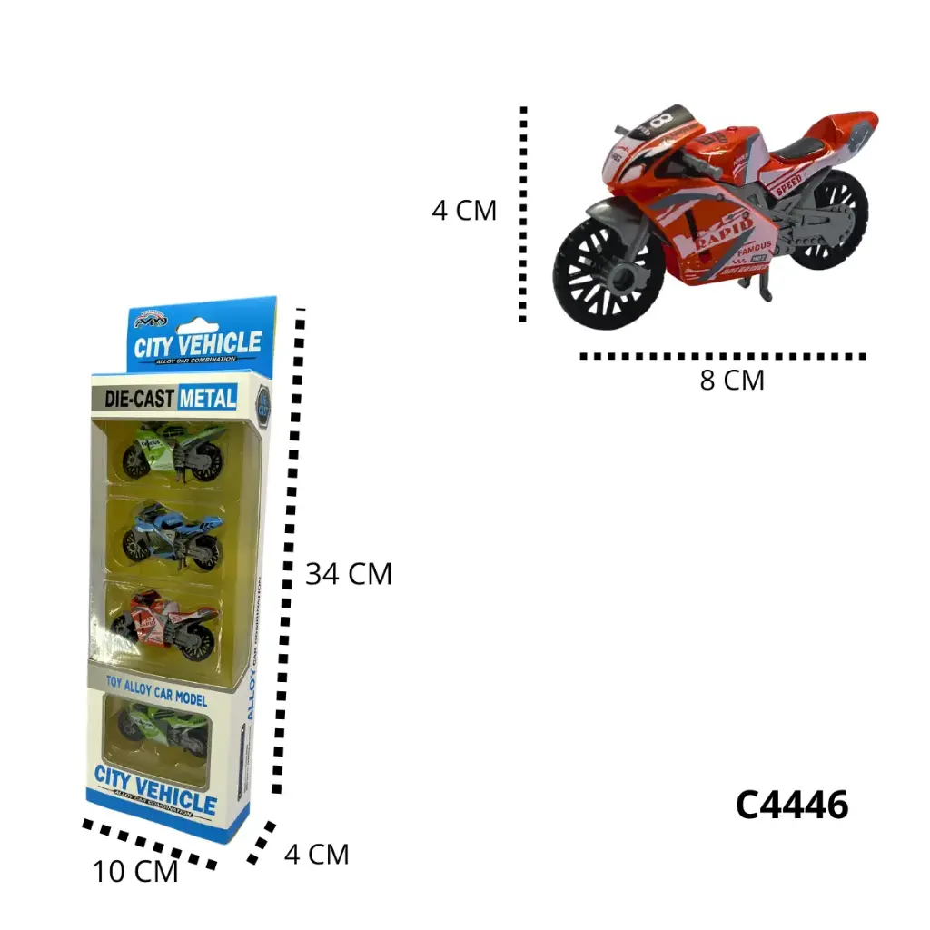 C4446 SET DE MOTOS STD X 4