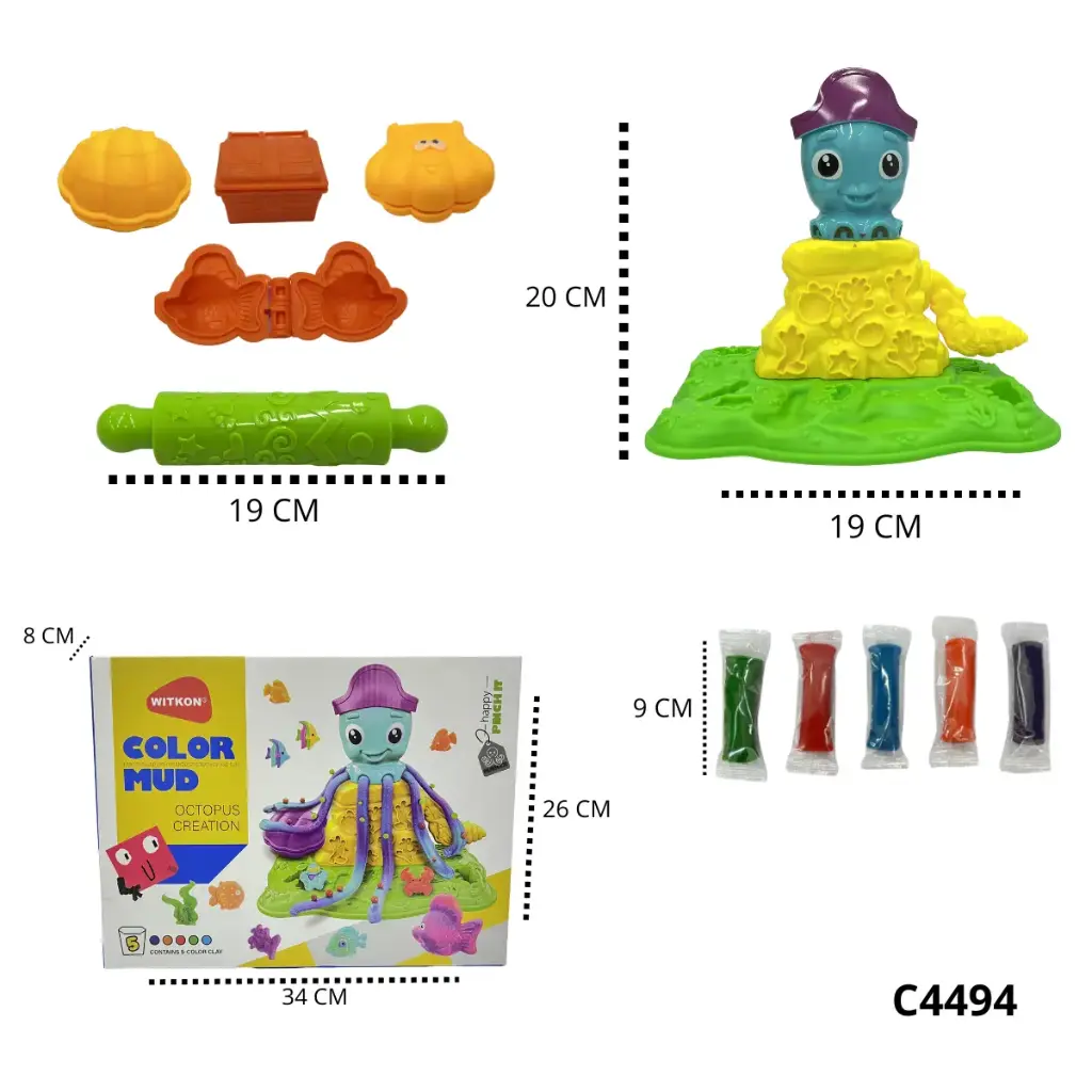 C4494 JUEGO PLASTILINA PULPO 
