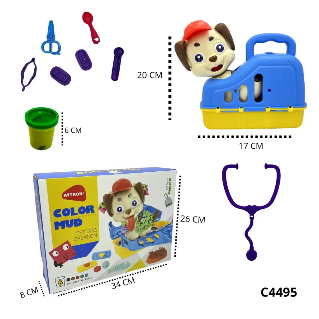 C4495 JUEGO PLASTILINA PERRO 