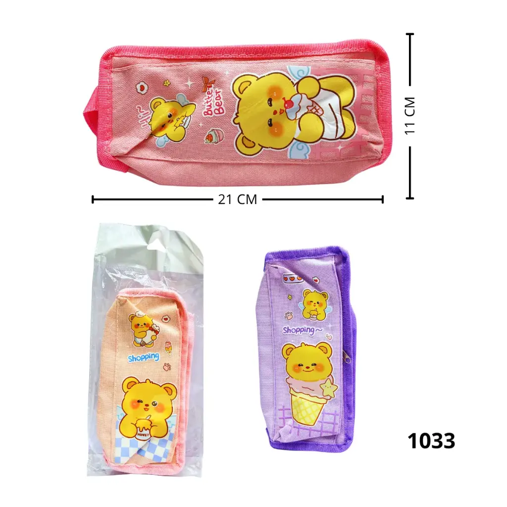 1033 CARTUCHERA CON AGARRADERA MOTIVO OSITOS